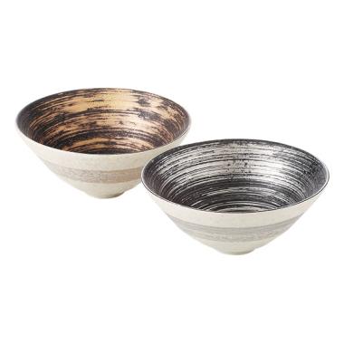 陶悦窯　金銀刷毛 ペアボール