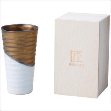 煌き　晩酌カップホワイト（木箱入）