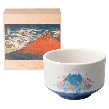 茶楽ＪＡＰＡＮ　抹茶碗（桜富士）　木箱入...