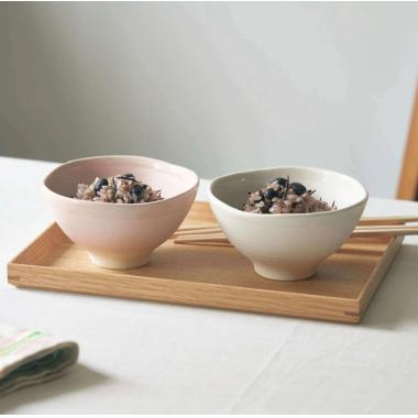 くすみ茶碗WH×PK