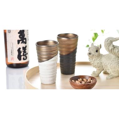 煌き　ペア晩酌カップ（木箱入）