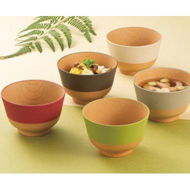 やさしい彩り　抗菌汁椀5客