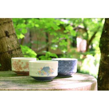 茶楽ＪＡＰＡＮ　抹茶碗（桜富士）　木箱入